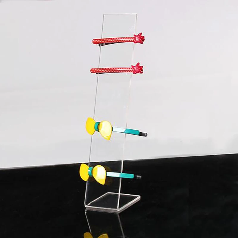 Acrylic Headwear Showing Rack Jewelry Display Stand L Shape Headwear Hair Accessories Display Holder 4x5x19cm