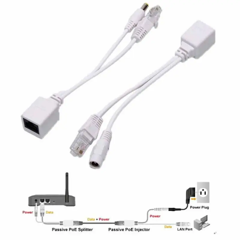 Высокая точность Температура Сенсор с RJ45 разъем 1 пара из 2 предметов пассивный Мощность над инжектор ethernet кабель сплиттер комплект