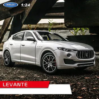 

welly 1:24 Levante Maserati white car alloy car model simulation car decoration collection gift toy Die casting model boy toy