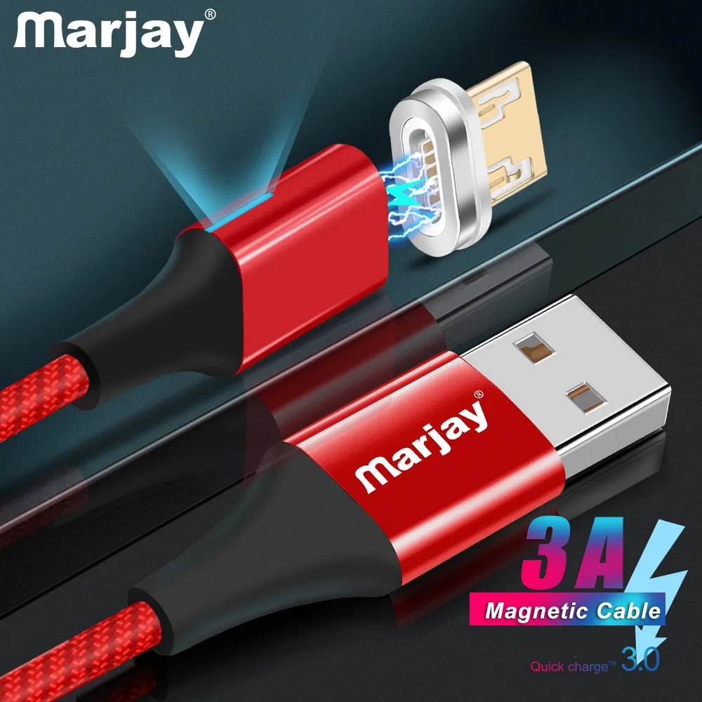 Магнитный кабель Micro USB Marjay адаптер для быстрой зарядки телефона передачи данных