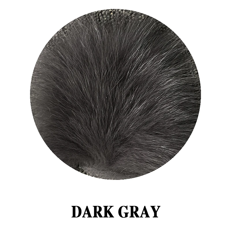 Dark Grey Новинка! Модное женское пальто с натуральным лисьим мехом, зимнее пальто с воротником из натурального меха, теплые куртки для девушек - Цвет: Dark Grey