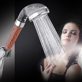 

Shower Head Handheld Water Boost Adjustable 3 Modes Function With Filter Balls For Bathing Soften Hard Water Pomme De Douche
