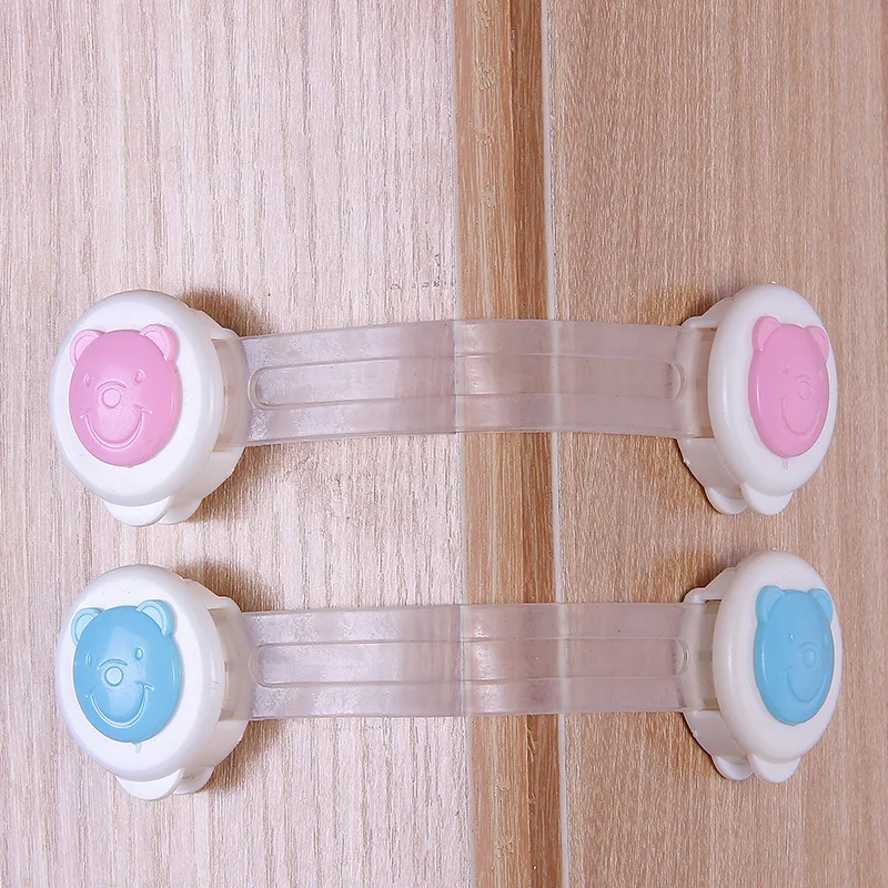 

1PCS/set Baby Safety Cabinet Locks & Straps Plastic Lock for Children Wardrobe Child Protection Blocker Baby Safety Drawer Lock