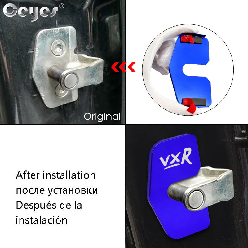 Car Door Lock Cover 4pcs For Vauxhall VXR Insignia Astra Mokka