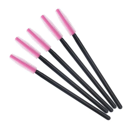 pink 50 шт. кисти для макияжа ресниц для наращивания ресниц тушь аппликатор палочки силиконовая одноразовая кисть для ресниц кисти для макияжа - Handle Color: pink