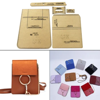 

1 Set Of Leather Craft Fashion Shoulder Bags Crossbody Bag Handbag Sewing Pattern Hard Acrylic and Kraft Paper Stencil Template