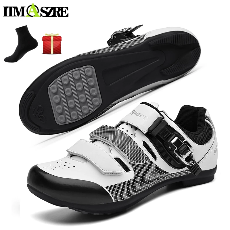 White Flat Pedal Non Cleat Cycling Shoes Sneaker Men Women Sport No
