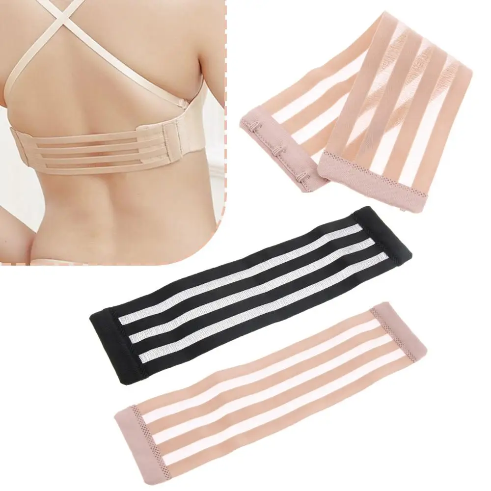 2 Pieces Womens Bra Extender 3 Hooks Ladies Bra Extension Strap Underwear Strapless Shoulder