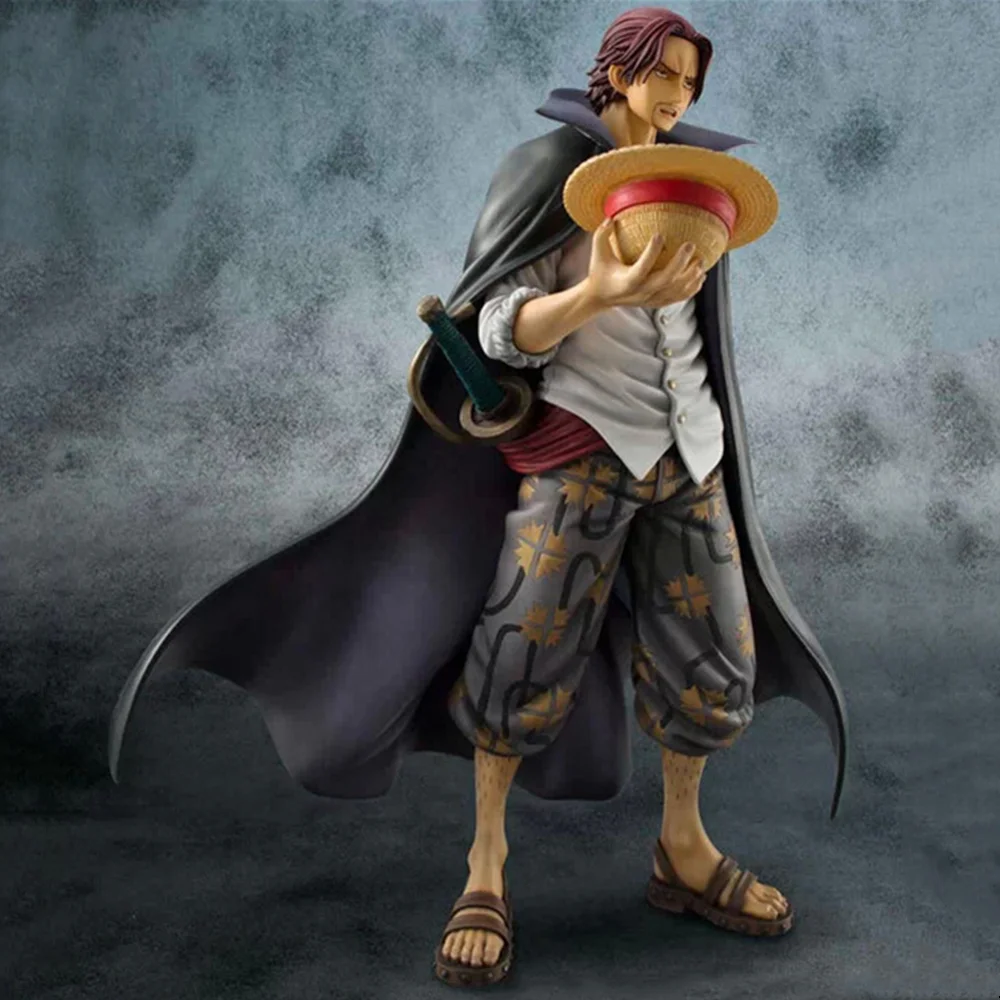 One Piece Shanks Red Hair Figures Toys Griffin On the Top of War Shanks Action Anime Figma PVC Collectible Brinquedos Model Toys