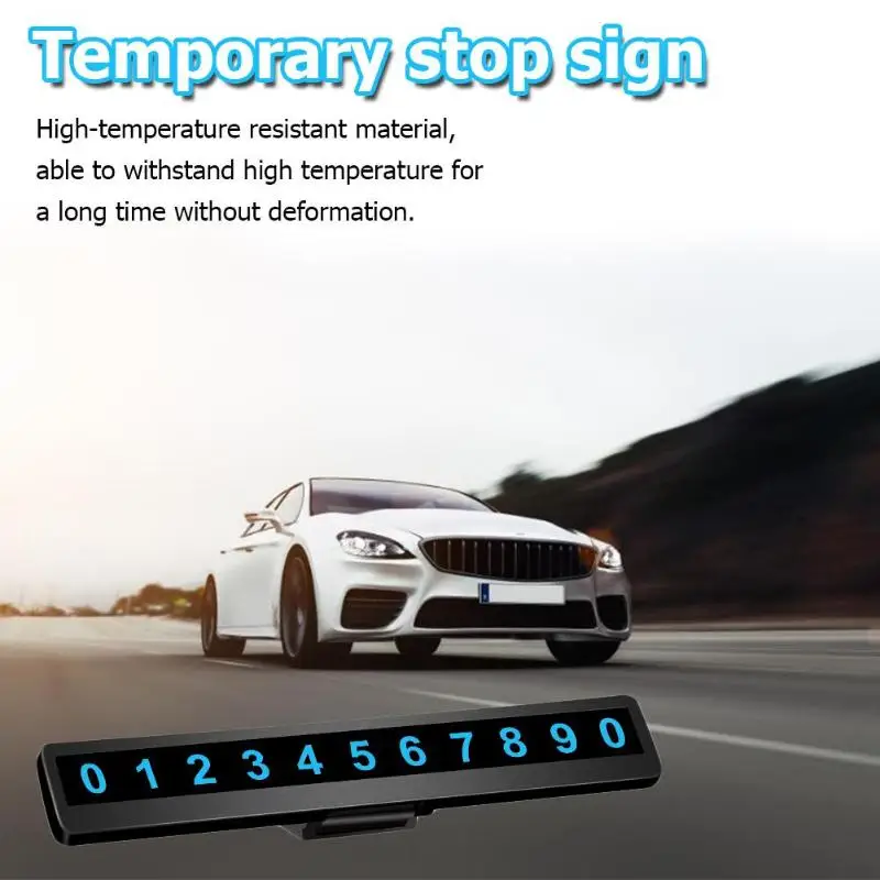 ABS Автомобильная Временная парковочная карта вращающийся телефонный номер пластина Авто Стайлинг двухсторонний клей сильный склеивание