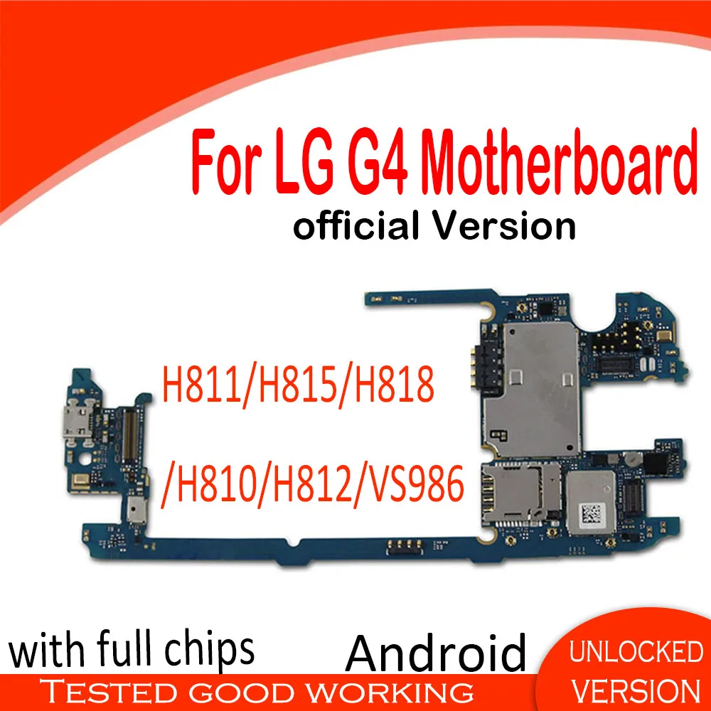 Разблокированная материнская плата для LG G4 H811/H815/H818/H810/H812/VS986 32 ГБ с чипами
