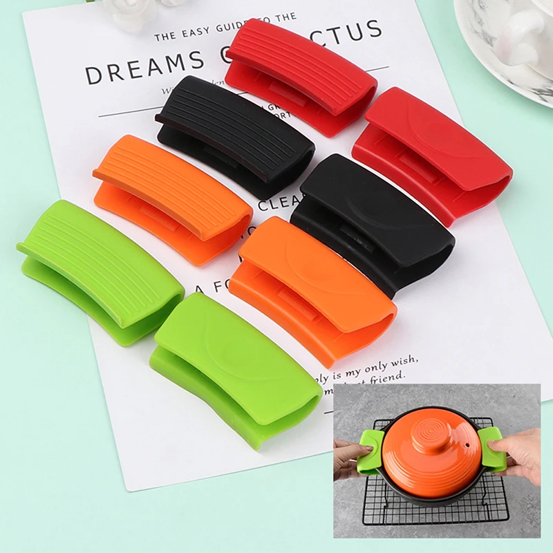 Silicone Pan Handle Cover Grip Silicone Pot Holder Sleeve Pot Glove Pan Handle Cover Kitchen Tools