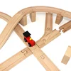 Componentes de pista de tren de madera para niños, juguetes educativos, bloques de madera ► Foto 2/6