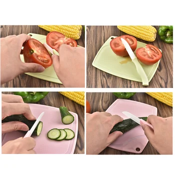

New Portable Ceramics Fruit Knife Set for Office Camping Travel Fruit Knife Peeler Paring Knife Cutting Board Chopping Board