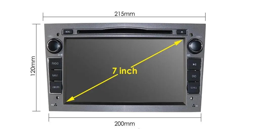2 din автомобильный DVD стерео для Vauxhall Opel Astra H G Vectra Antara Zafira Corsa радио gps-навигатор RDS DTV SWC BT Зеркало Ссылка 16 г SD карта - Цвет: grey