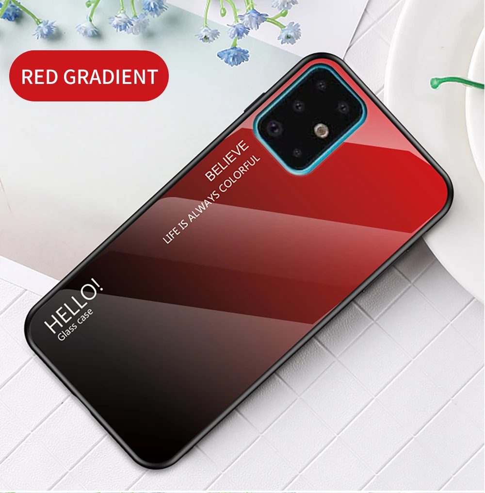 Alxun для samsung S11 Plus, чехол с цветным градиентом, силиконовая рамка, закаленное стекло, задняя крышка для samsung S11 S11E S11Plus, чехол, Capa
