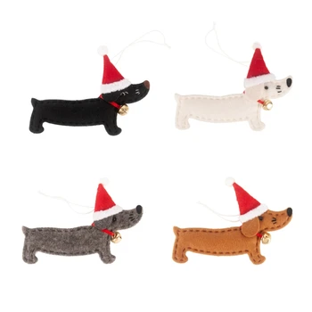 

4pcs/set Christmas Decoration Dachshund Pendant Cute Christmas Tree Decoration Christmas Hanging Pendant Decor