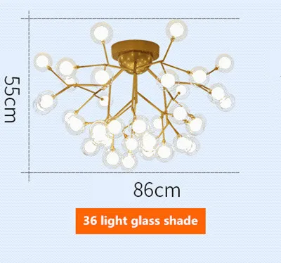 Пост современный двойной стеклянный абажур G4 Led подвесной светильник люстра, подвесной светильник для гостиной Luminaria Подвесная лампа Lamparas - Цвет абажура: 36 light