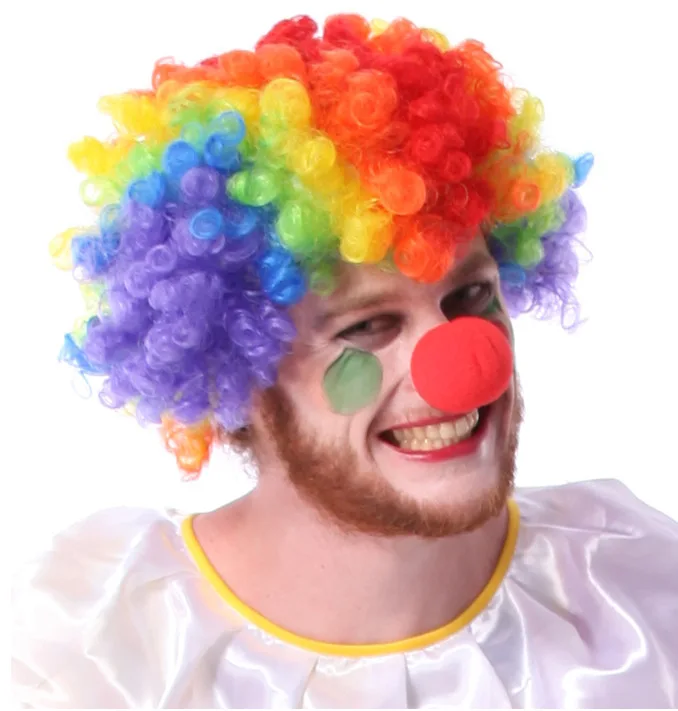 Halloween Ball Supplies Color Explosion Wig Clown Accessories Clown Wig Sponge Clown Nose