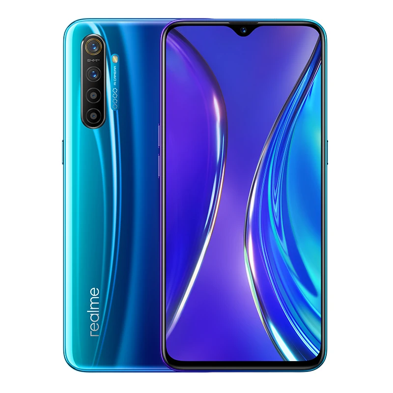 64MP Oppo Realme X2 мобильный телефон Android 9,0 4G LTE Snapdragon 730G 6," Super AMOLED отпечаток пальца на экране 30W VOOC 4,0 type-C - Цвет: Синий