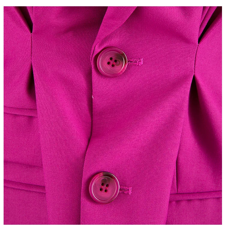 Осень, новые модные женские блейзеры, пальто, высокая талия, длинный рукав, плиссированные карманы, повседневные топы, Офисная Женская верхняя одежда