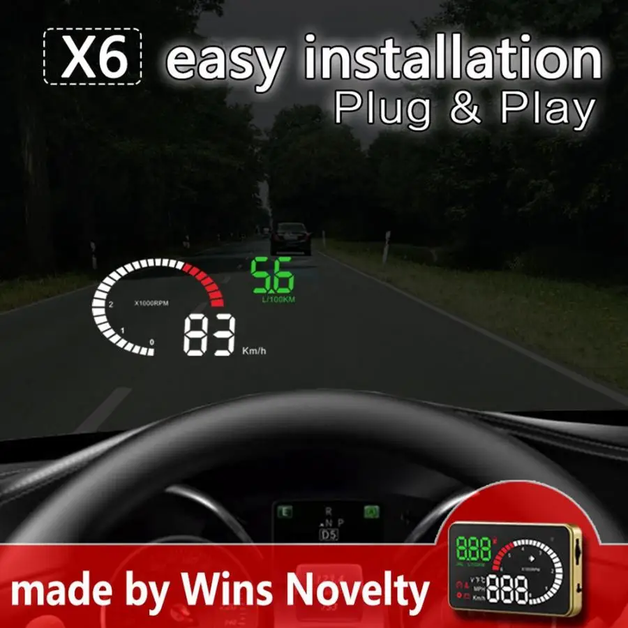 Авто аксессуары X6 HUD ODB2 система автомобиля Универсальный 3,5 дюймов дисплей Спидометр araba aksesuar