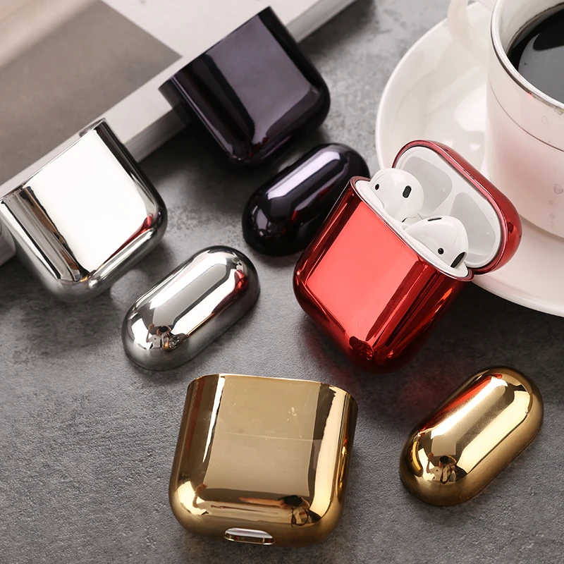 

PC Earphone Case For Airpods 2 Air pods Transparent Color Hard PC Cases For AirPods Case Protective Cover Wireless Earphone Case