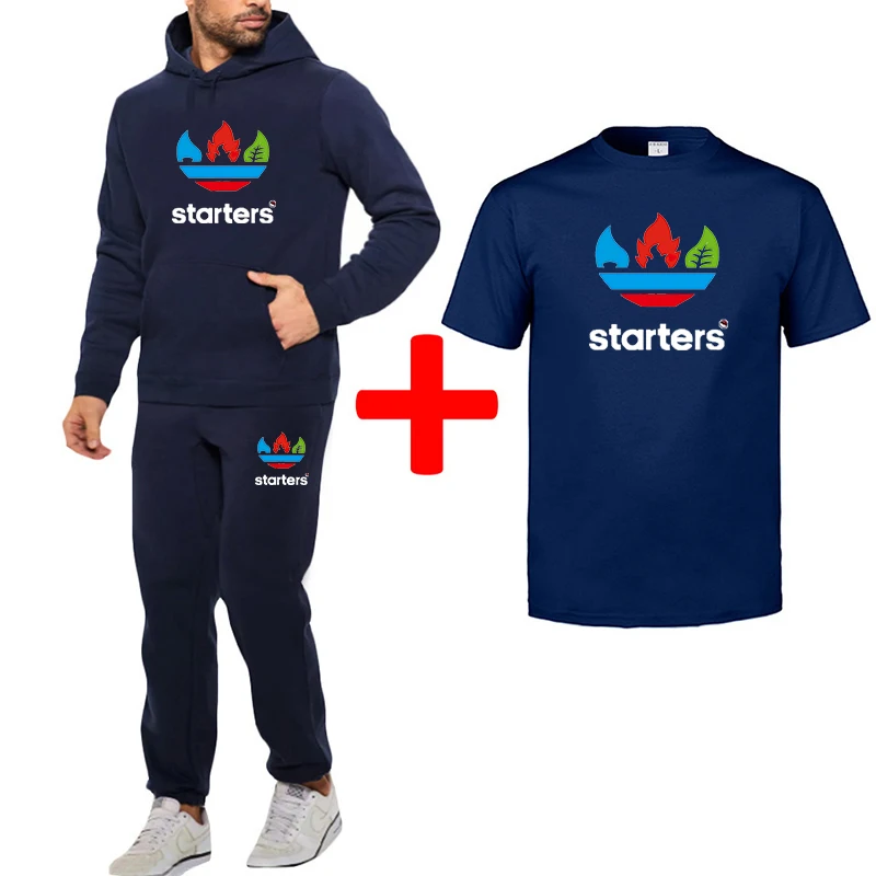 60% OFF Olevo Men's Sports Suit Cool Print Loose Hoodies Stripe Sweatsuit Long Sleeve Tracksuit Sweatpants Short Tops 3 Piece Jogger Set