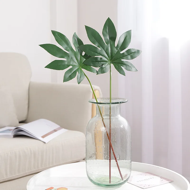 Искусственные растения Monstera пластиковые листья тропической пальмы аксессуары