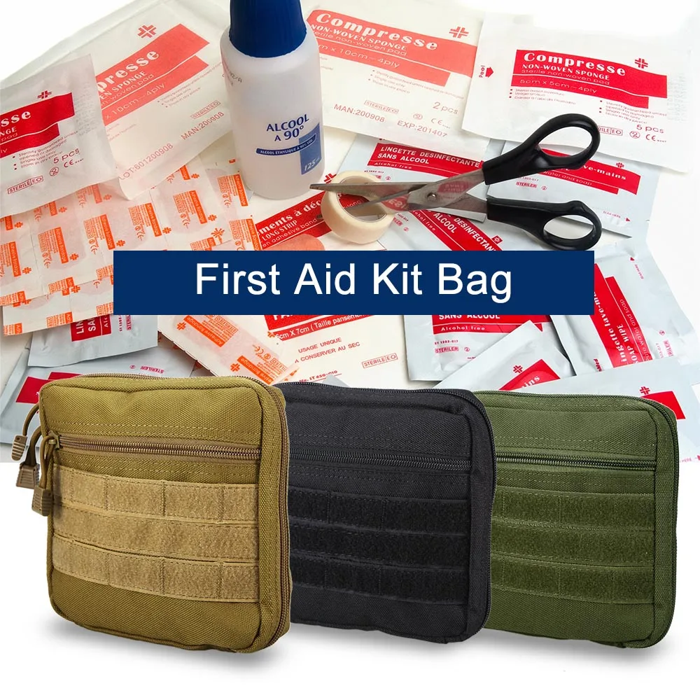 First Aid Kit Empty Medical Molle Bag Emergency Survival Pouch Medicine Storage Bag Travel Camping Hiking Home First Aid Bag