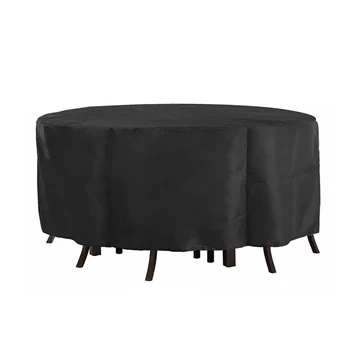 

Outdoor Yard Covers for Furniture Waterproof UV Resistance Anti-Fading Cover for Medium Round Table Chairs Set