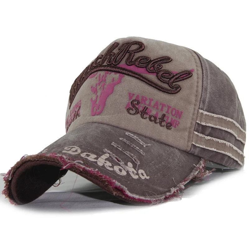 

Hot Washed Baseball Cap Tau Printing Retro Bendy Brim Cap