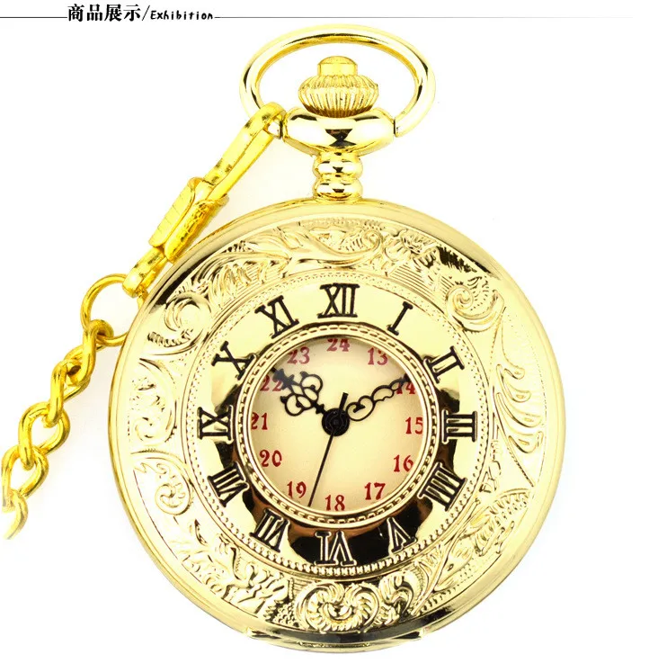 Steampunk Luxury Gold Bronze Vintage Quartz Pocket Watch Vintage Pocket & Fob Watches with Fob Watch with Chain Men Gift Steampunk Luxury Gold Bronze Vintage Quartz Pocket Watch Vintage Pocket & Fob Watches with Fob Watch with Chain Men Gift