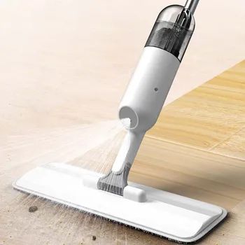 

Spray Mop for Hardwood Floors Dust Mop with 2pcs Microfiber washable Pad and 1 Refillable Water Bottle for Quick Cleaner