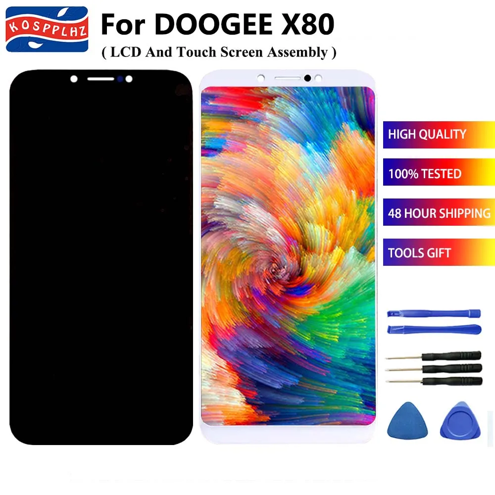 KOSPPLHZ Для DOOGEE X80 ЖК-дисплей кодирующий преобразователь сенсорного экрана в сборе