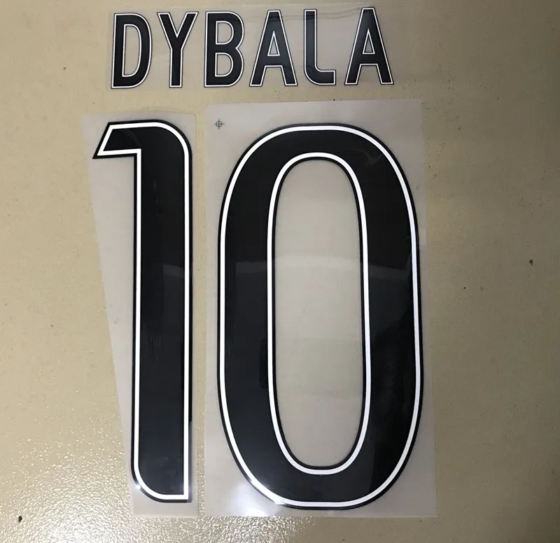 17 Домашний POGBA#6 DYBALA#10 плеер Nameset горячая штамповка патч значки - Цвет: DYBALA