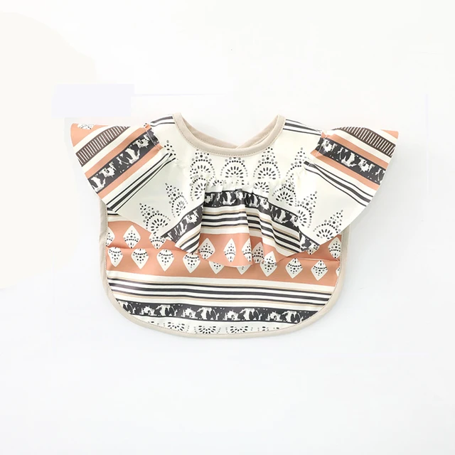 Baby Animal Shape Bibs Infant Toddler Burp Cloth Feeding Accessory Waterproof Washable Apron Tableware Gold