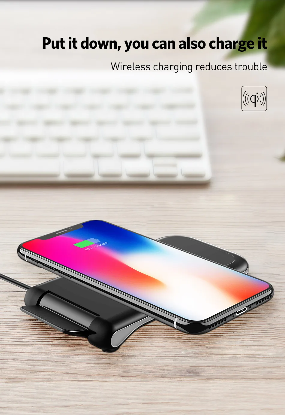 10 Вт Быстрое беспроводное зарядное устройство для iphone samsung S10 S9 Plus QI QC 3,0 беспроводное быстрое зарядное устройство для mi note 10 pro настольная подставка и планшет