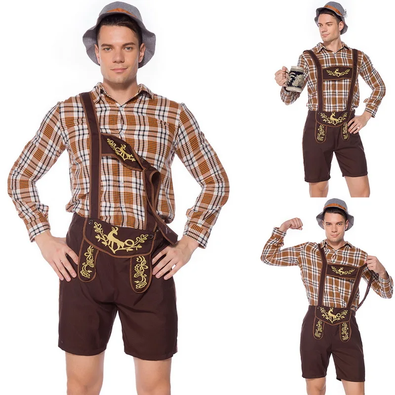 OEAK костюм для Октоберфеста Lederhosen Bavarian Octoberfest Немецкий фестиваль пива Хэллоуин для мужчин пивные костюмы больших размеров