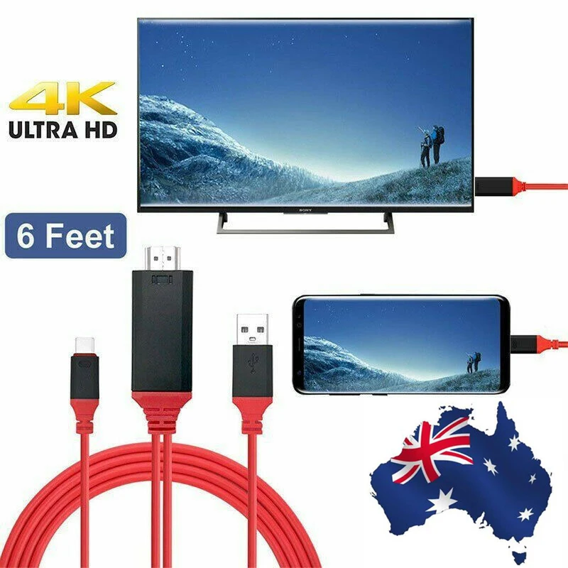

SOONHUA Ultra Thin USB 3.1 Type C HDMI Cable 5V 2.4A 3M Charging Line HDMI Public Head For Monitor Projector LCD TV HDMI Adapter