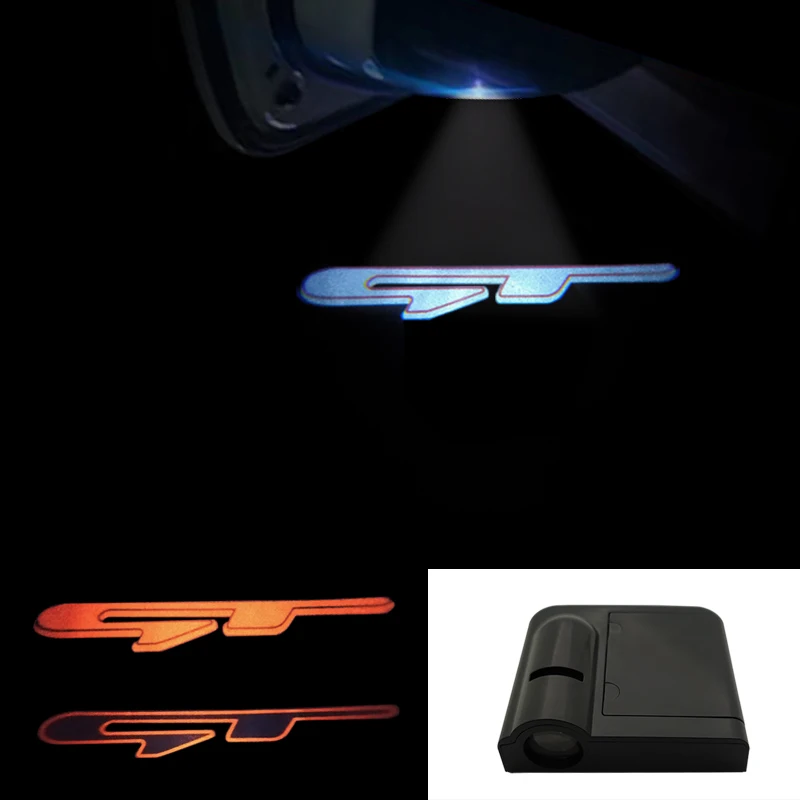 Беспроводной Led пригласительные огни в дверь автомобиля лазер GT Logo проектор Ghost