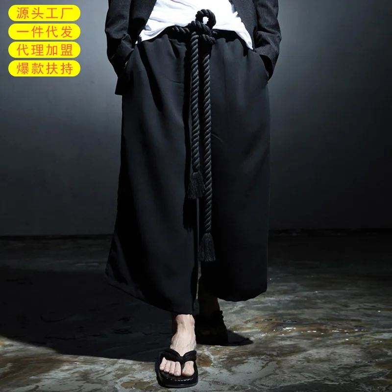 

Creative-Casual Pants Men's Popular Brand Nightclub Dance Loose-Fit Bucket Men Capri Pants