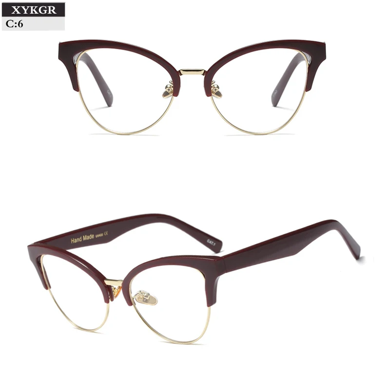 XYKGR trend new half frame ladies goggles ladies fashion optical computer glasses frame ladies black glasses frames