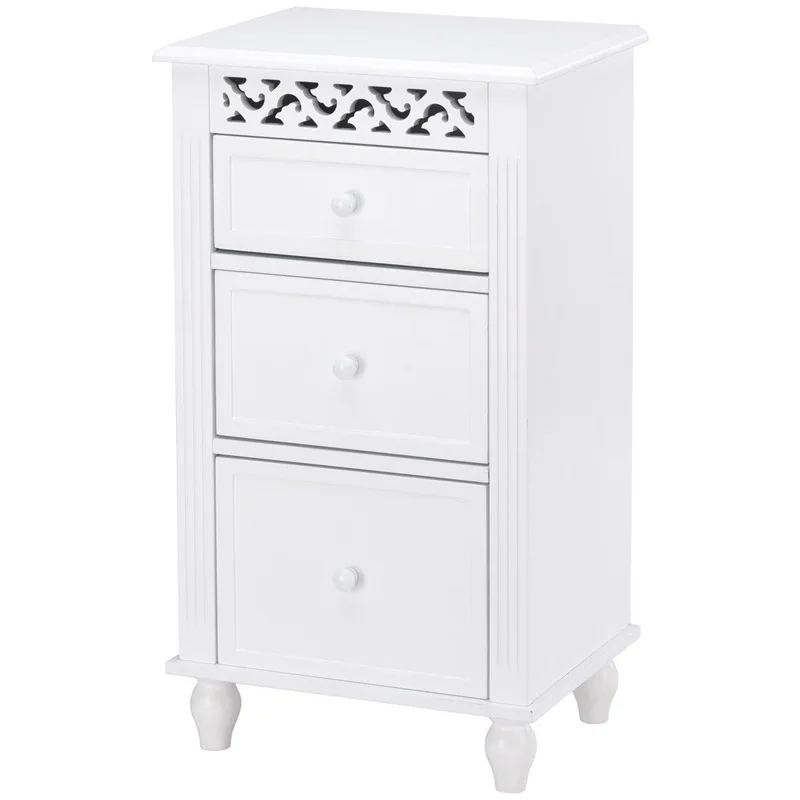 GIANTEX Modern White Bathroom Cabinet Home Furniture Wood Kitchen Collection Storage Organizer Floor Cabinet HW57016