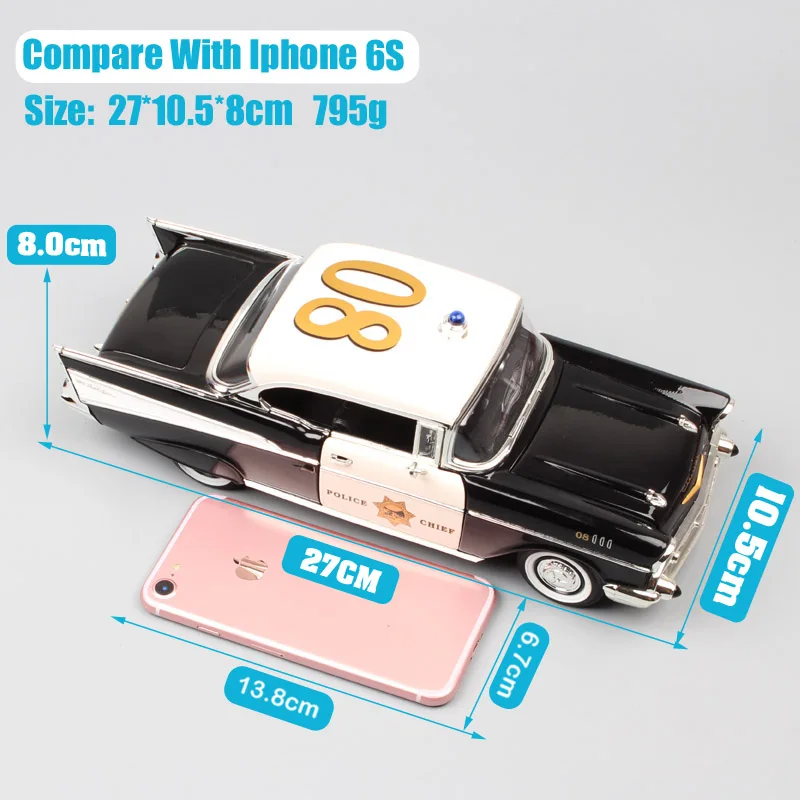 1/18 большой автомобиль классический старый GM 1957 CHEVROLET BEL AIR Хардтоп Литые и литые