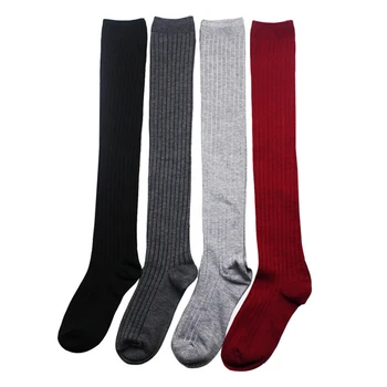 

New Women Knitting Stockings Over-Knee Socks Wrap Calves Boots Warm Legs Cotton Autumn Winter Accessory