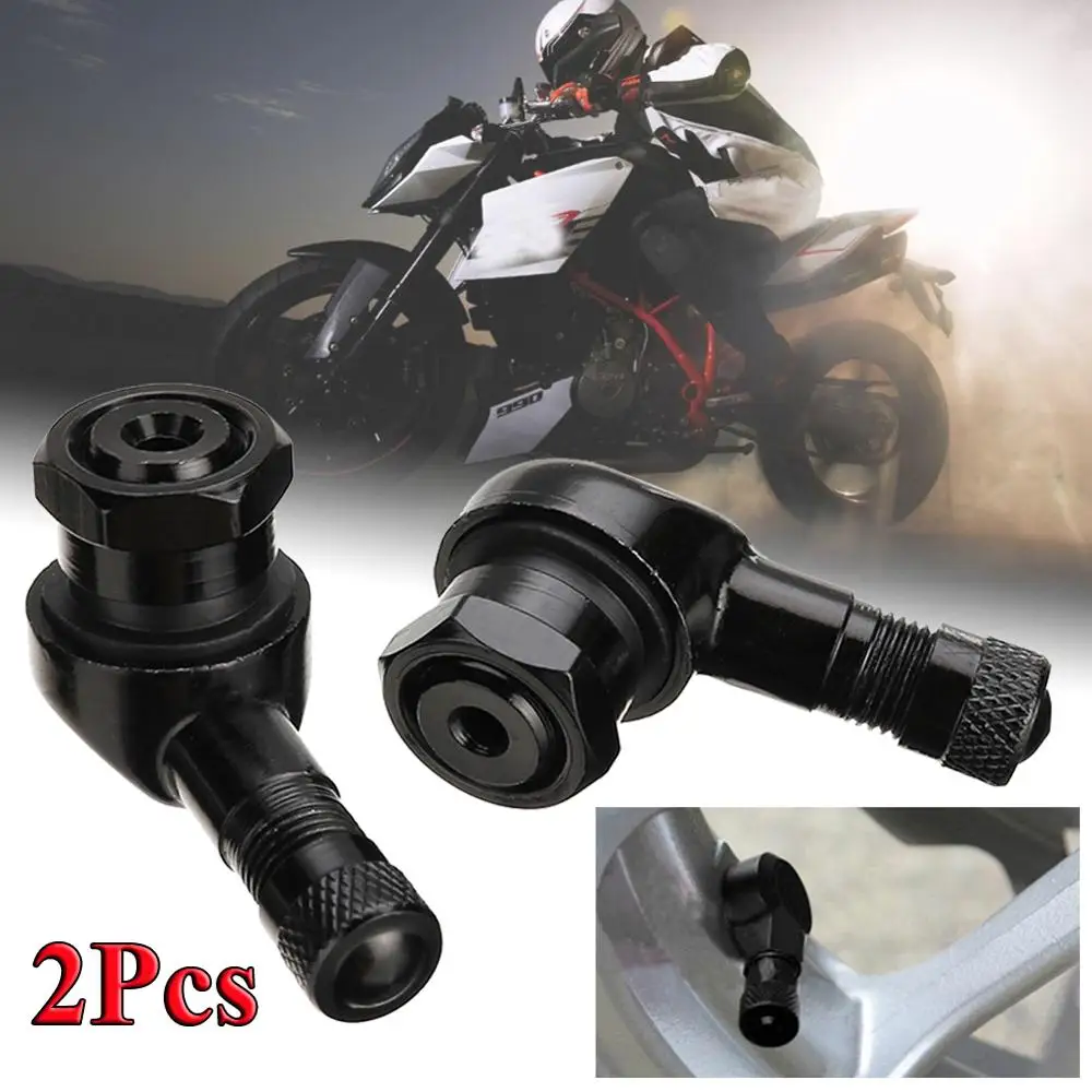 

2pcs 90 Degree Angle Aluminum Alloy Valve Stem Motorcycle Wheel Tire Tubeless Valve Stems For Rim Wheel Parts CNC Motorcycle Rim