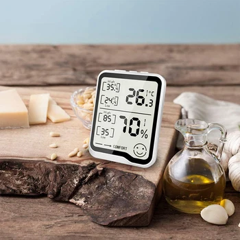 

Digital Hygrometer & Thermometer with Humidity & Temperature Gauge with LCD Screen Display Digital Humidity Thermometer Indicato