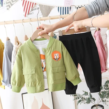 

2020 kids spring and autumn animal clothes 3 pieces for boys and girls 6M-6 years