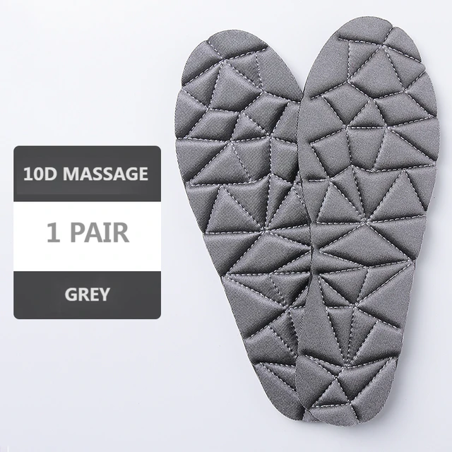 2022 New Memory Foam Orthopedic Insoles For Shoes Women Men Flat Feet Arch Support Massage Plantar Fasciitis Sports Pad Insole gray